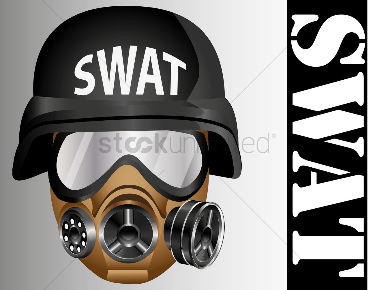 1300x1005 Swat Helmet And Gas Mask Vector Image