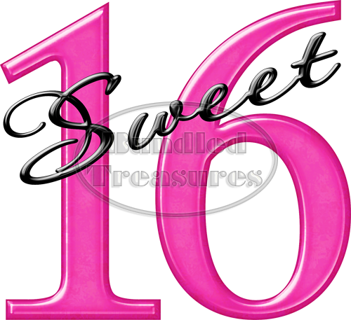 500x457 Sweet 16 Clipart Clipartlook