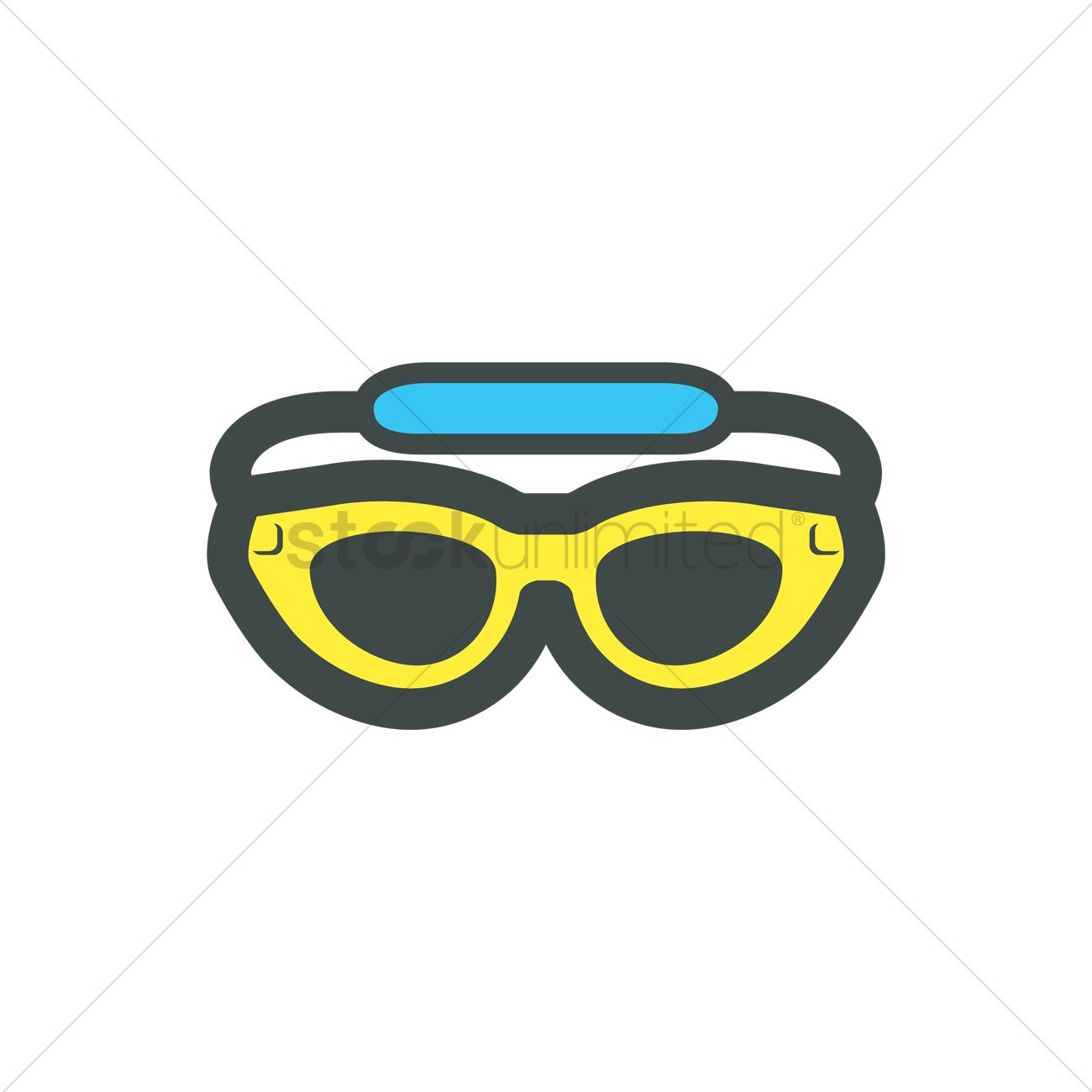 1300x1300 Swimming Goggles Vector Image
