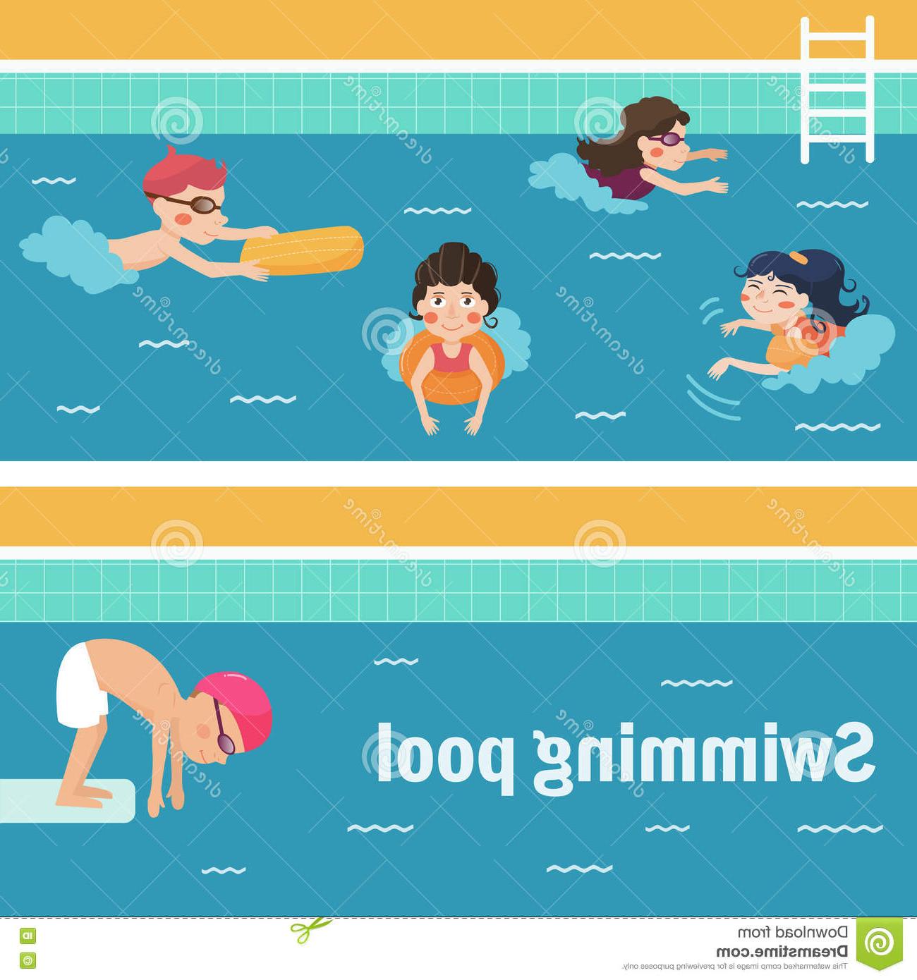 1300x1390 Best Free Kids Swimming Pool Vector Illustration Cartoon