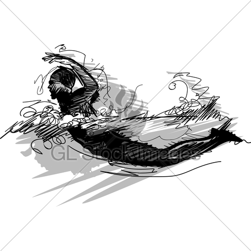 500x500 Swimming Swimmer Vector Sketch Silhouette Gl Stock Images