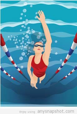 Swimming Vector at GetDrawings | Free download