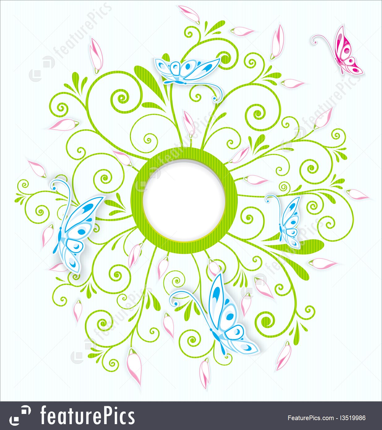 1235x1392 Templates Butterfly On Swirl Texture Border Vector