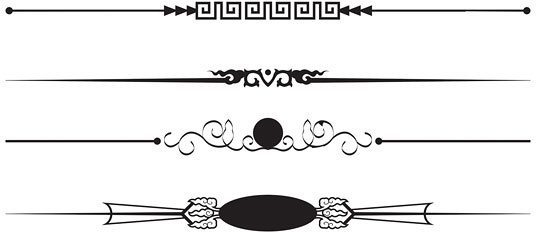 536x232 Wedding Swirls Border Vector Art Free Vector Download (217,226