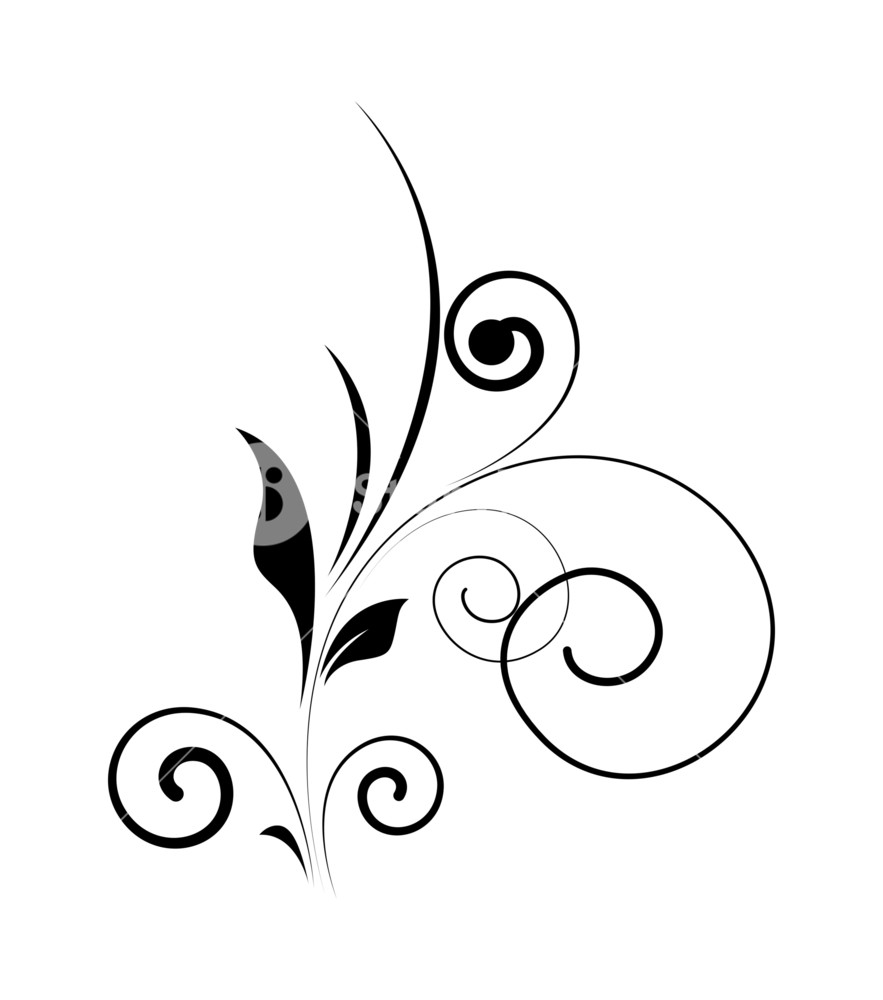 883x1000 Swirl Design Vector Shape Royalty Free Stock Image