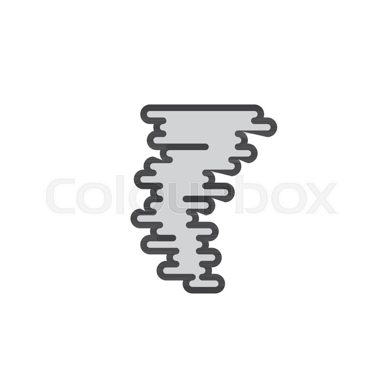 800x800 Swirl Tornado Filled Outline Icon, Line Vector Sign, Linear