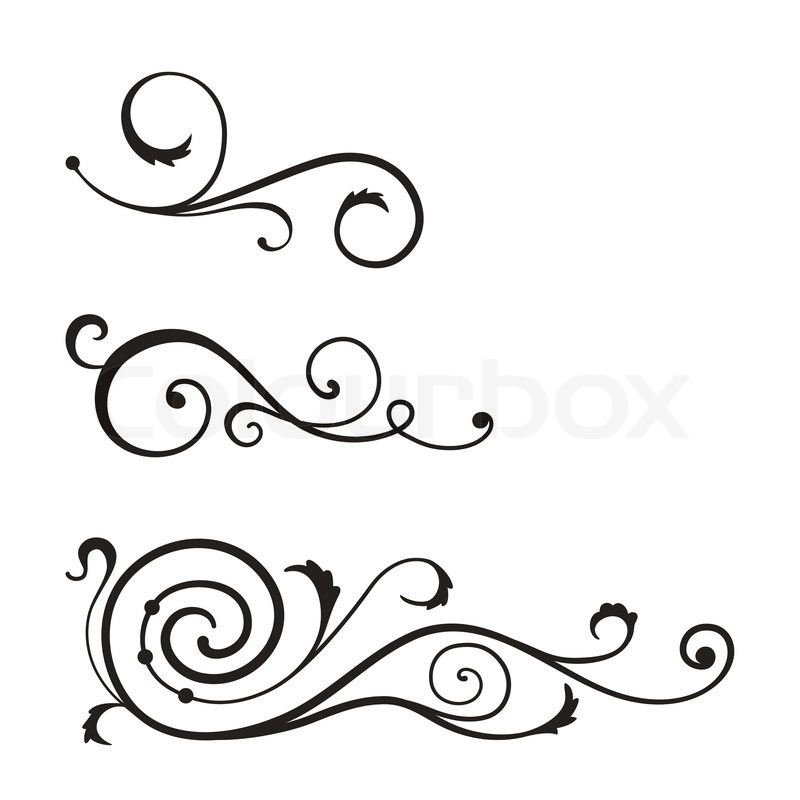 800x800 Vector Swirl Elements For Design. Stock Vector Colourbox