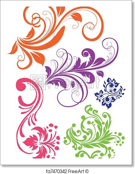 450x580 Free Art Print Of Swirl Pattern Vector Freeart Fa7470342