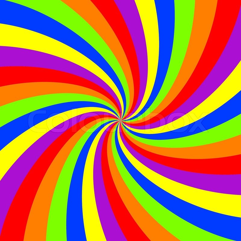 800x800 Rainbow Swirl Pattern, Abstract Vector Art Illustration Stock