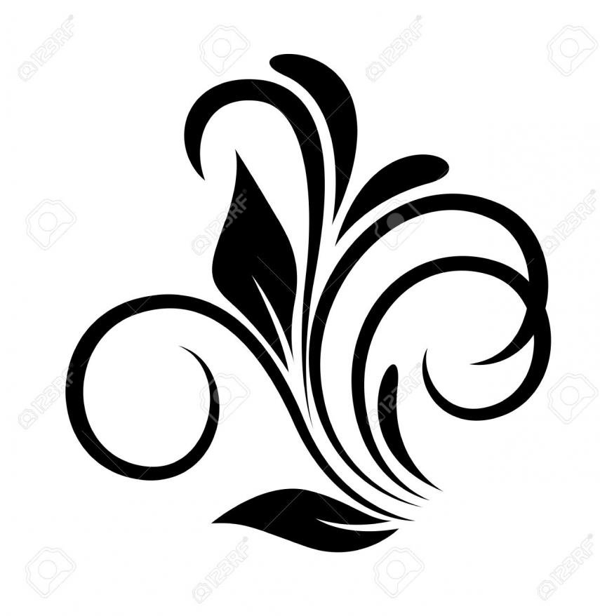 855x878 Swirl Vector Clever Hippo