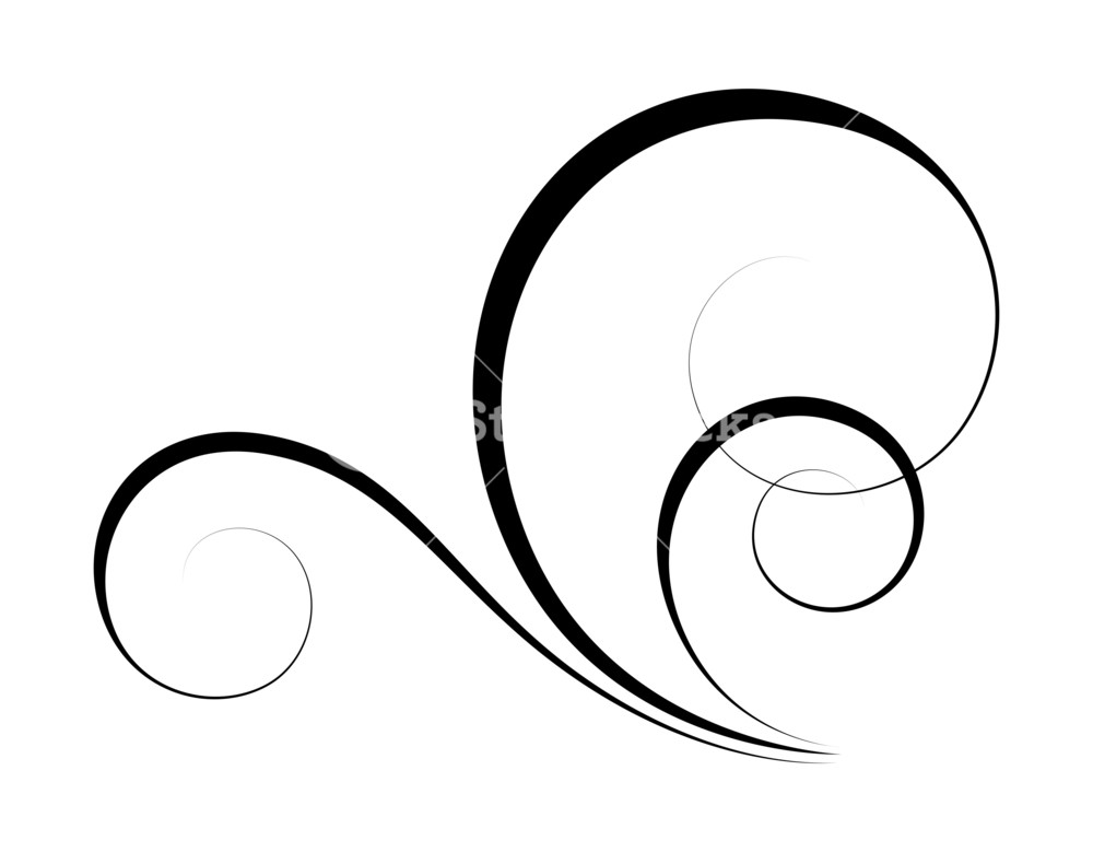 1000x779 Swirl Vector Shape Design Elements Royalty Free Stock Image