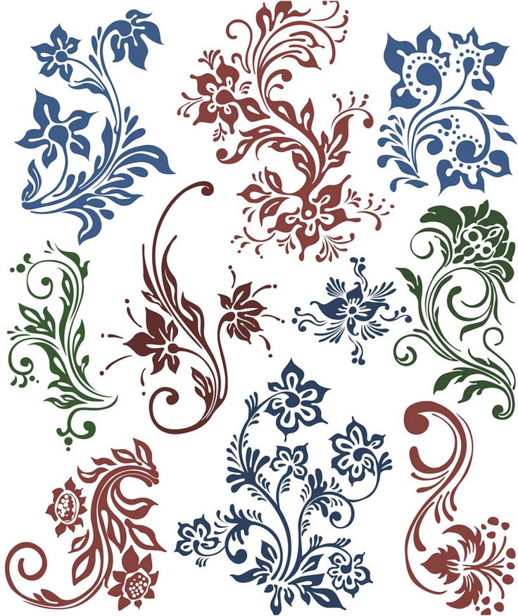 736x874 Free Vector Clip Art Flowers