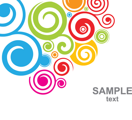 500x455 Set Of Colored Swirl Vector Backgrounds Art 03 Free Download