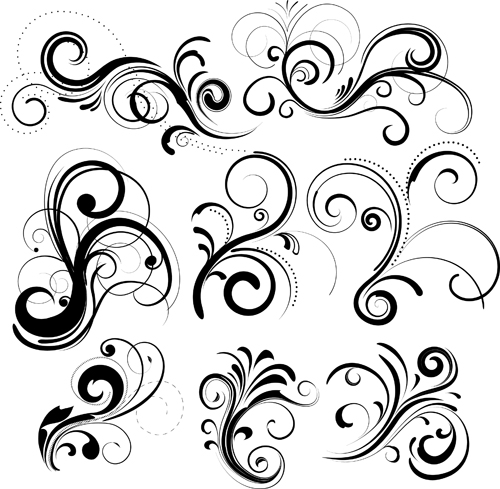500x489 Vector Swirls Free