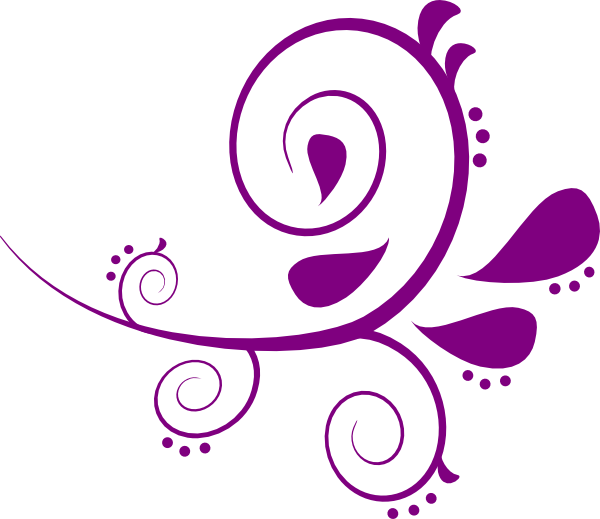 600x519 Purple Swirls Vector Png Clipart