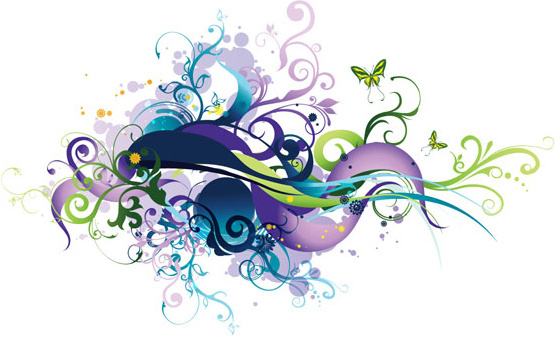 555x337 Swirl Floral Vector Graphic Png Images, Backgrounds And Vectors