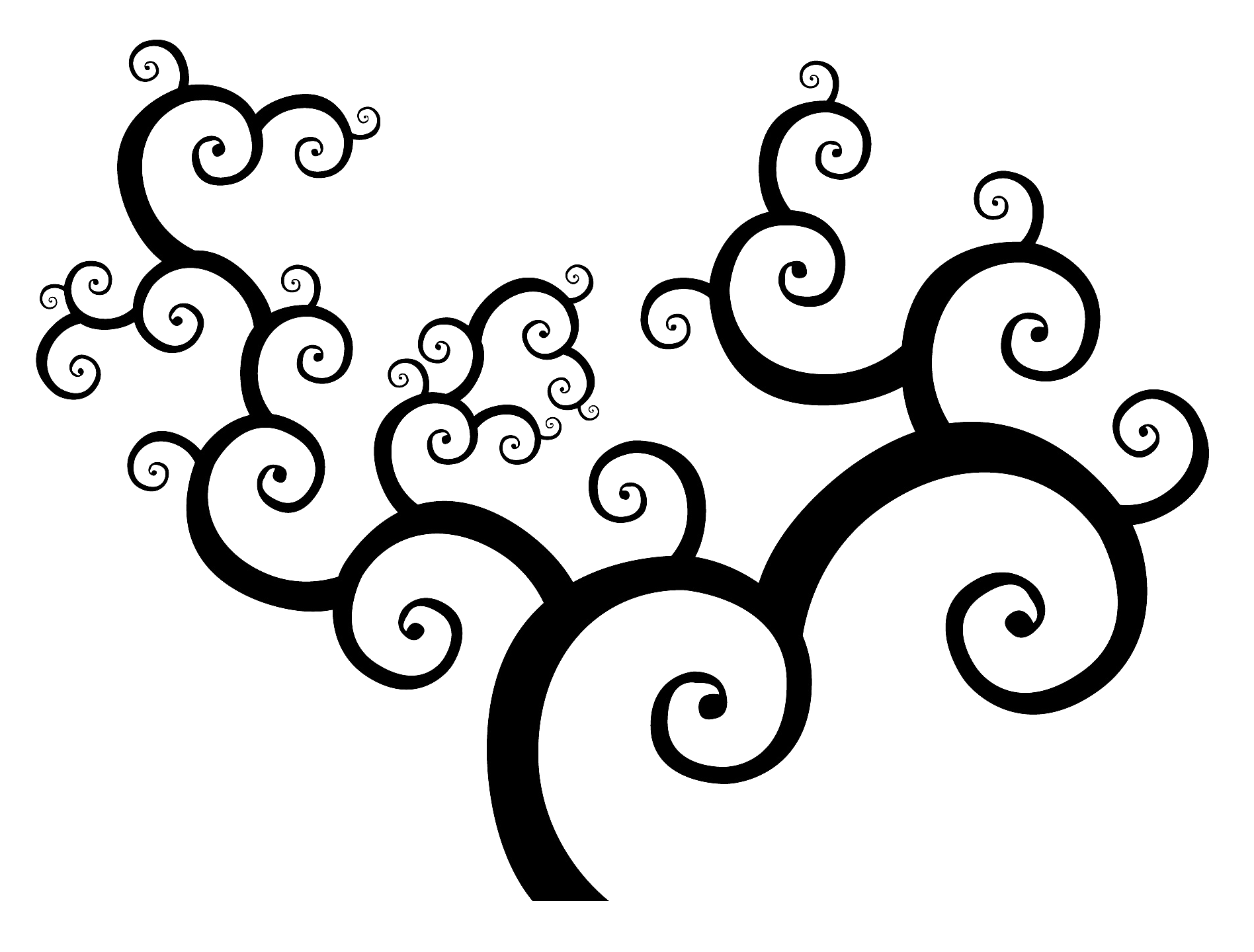 1896x1440 Tree Swirls Vector