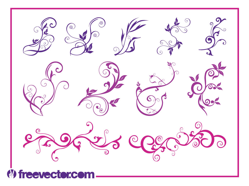 1024x765 Beautiful Flower Swirls Vector Art Amp Graphics