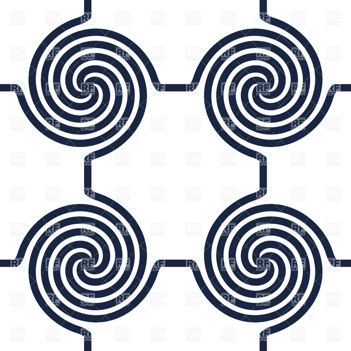 1200x1200 Black And White Abstract Background With Circle Swirls Vector