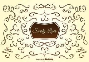 285x200 Hand Drawn Swirly Lines Free Vector Graphic Art Free Download