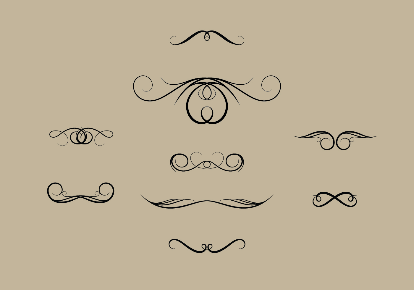 1400x980 Free Vector Swirly Vector Lines