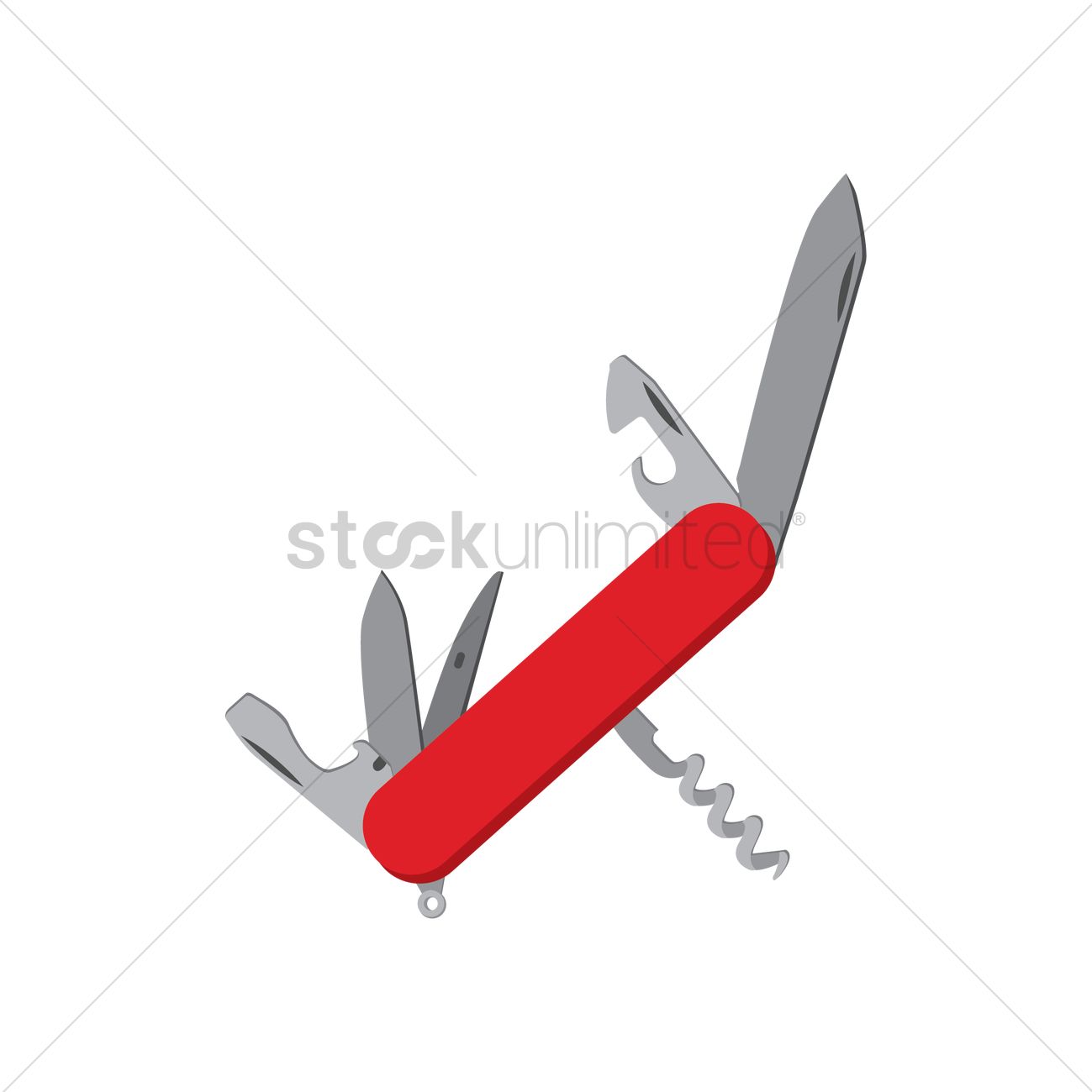 1299x1300 Swiss Army Knife Vector Image