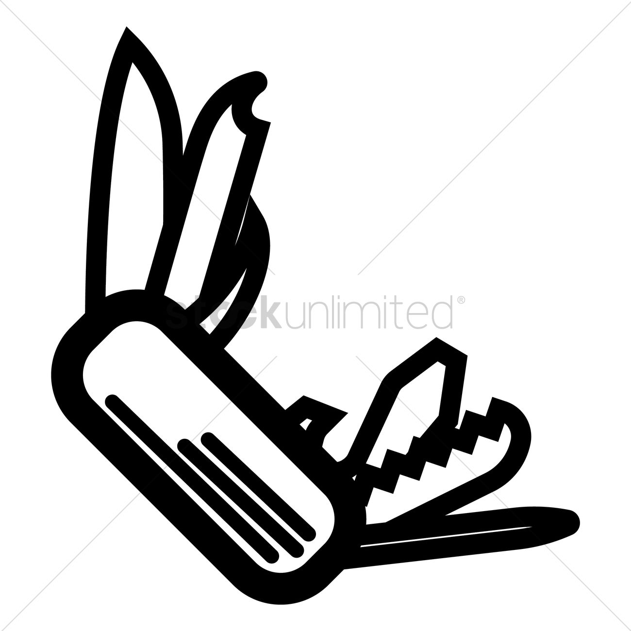 1300x1300 Swiss Army Knife Vector Image