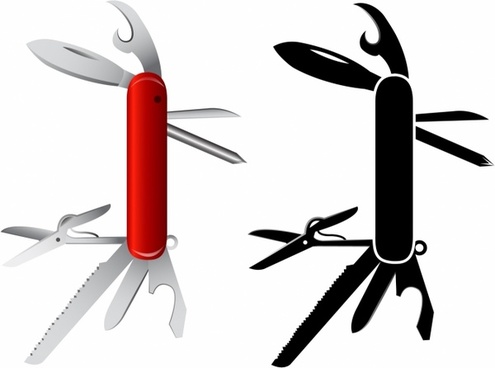 495x368 Swiss Army Knife Free Vector Download (482 Free Vector) For
