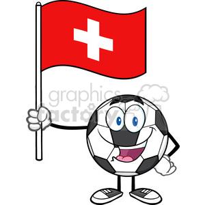 300x300 Royalty Free Happy Soccer Ball Cartoon Mascot Character Holding A