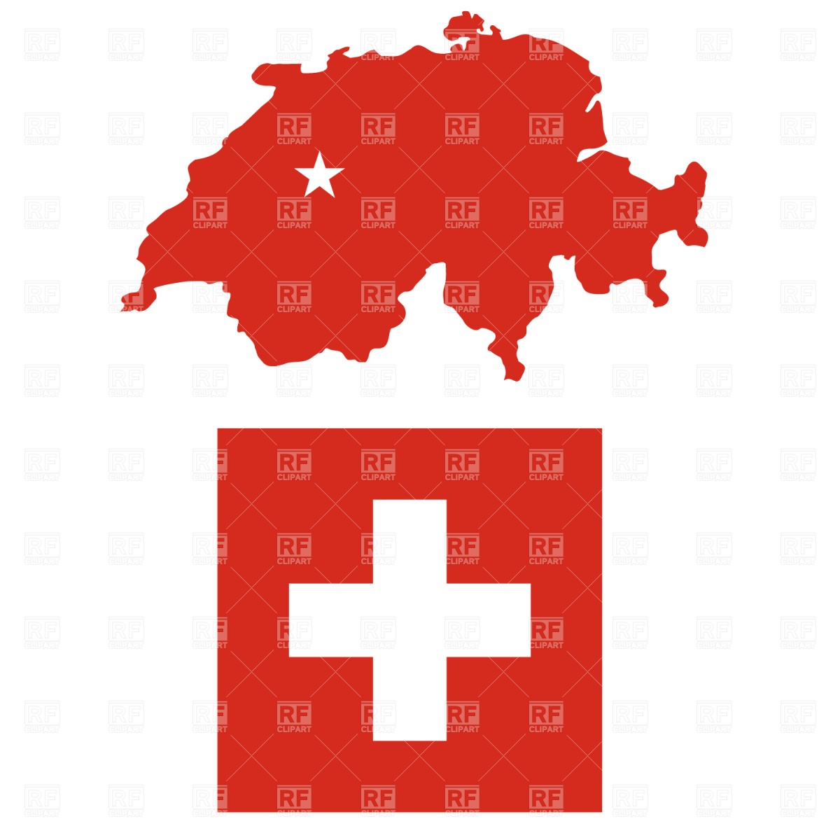 1200x1200 Switzerland Flag And Map Vector Image Vector Artwork Of Signs
