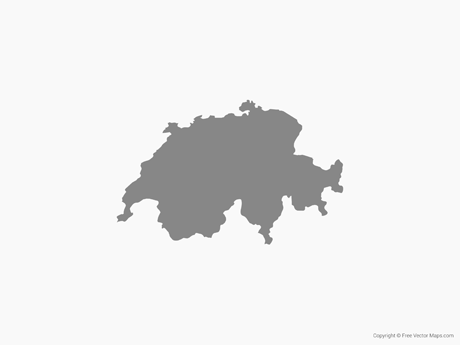460x345 Vector Maps Of Switzerland Free Vector Maps