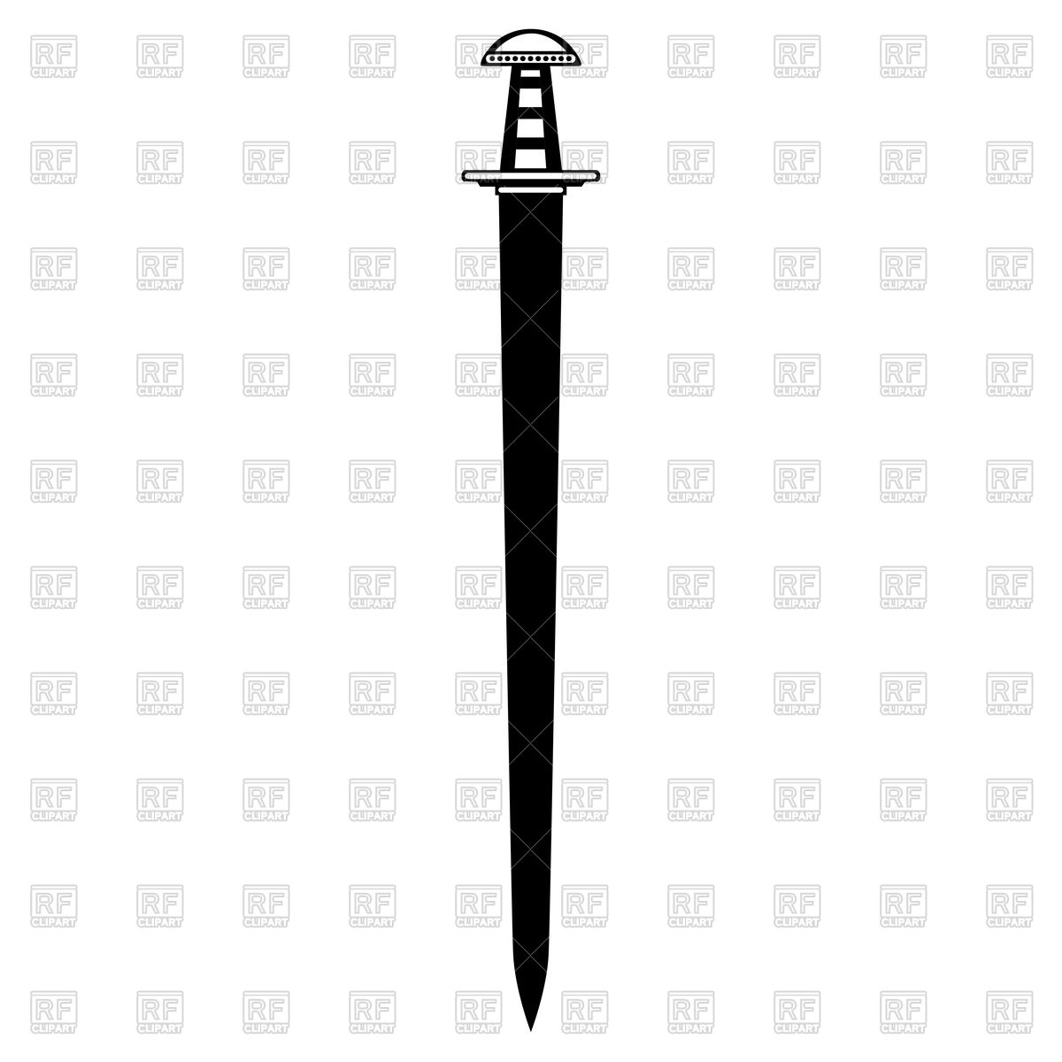 1200x1200 Silhouette Of The Sword Vector Image Vector Artwork Of