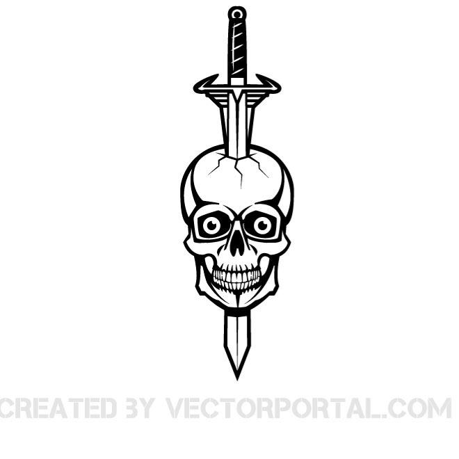 660x660 Skull And Sword Vector Graphics Free Vectors Ui Download