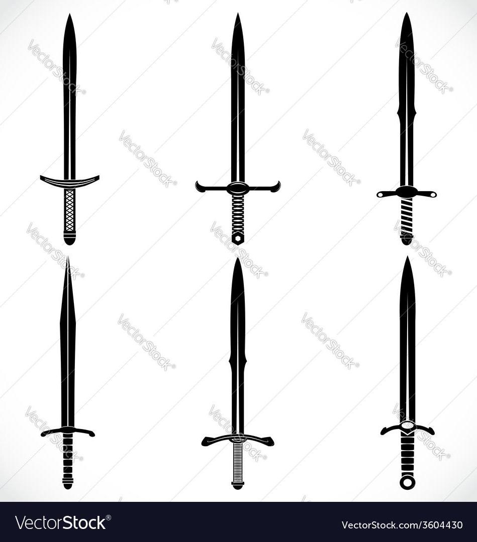 949x1080 Hd Top Sword Silhouette Vector Design Cdr