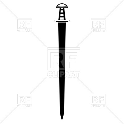 400x400 Silhouette Of The Sword Vector Image Vector Artwork Of