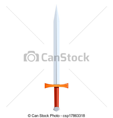 450x470 Sword, Vector Illustration Vector Clip Art