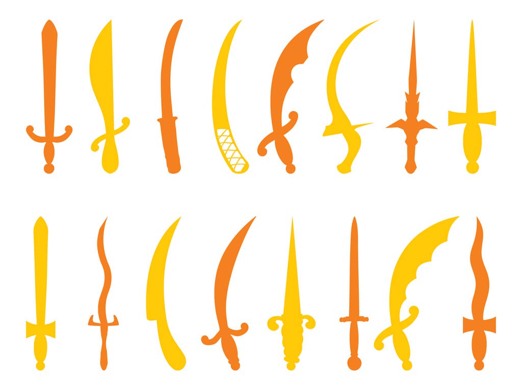 1024x765 Antique Swords Silhouettes Vector Art Amp Graphics