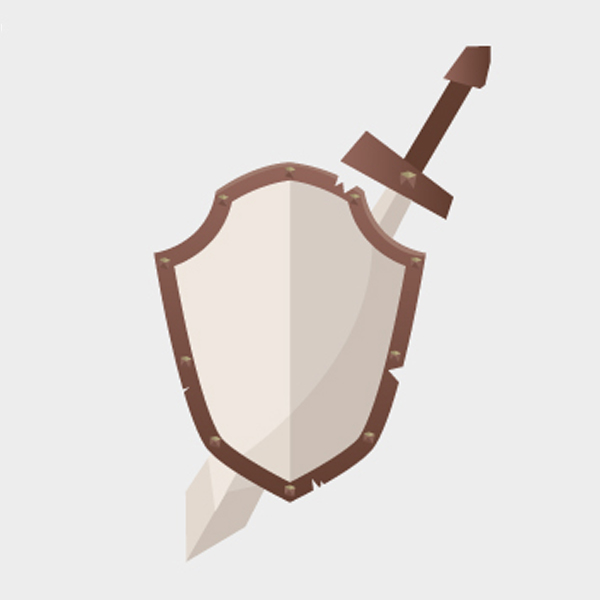 600x600 Free Vector Shield And Sword Free Vectors Ui Download