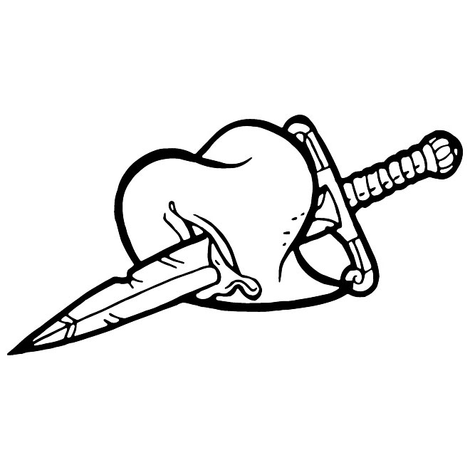 660x660 Heart Stubbed With Sword Vector Image Free Vectors Ui Download