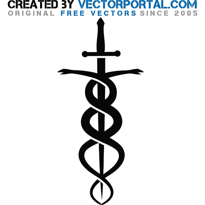 660x660 Sword And Snake Vector Art Free Vectors Ui Download