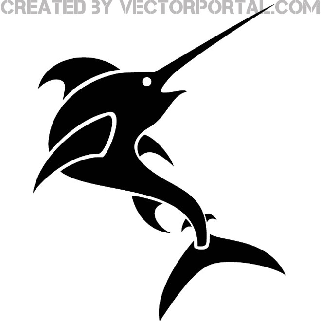 660x660 Swordfish Vector Clip Art Image