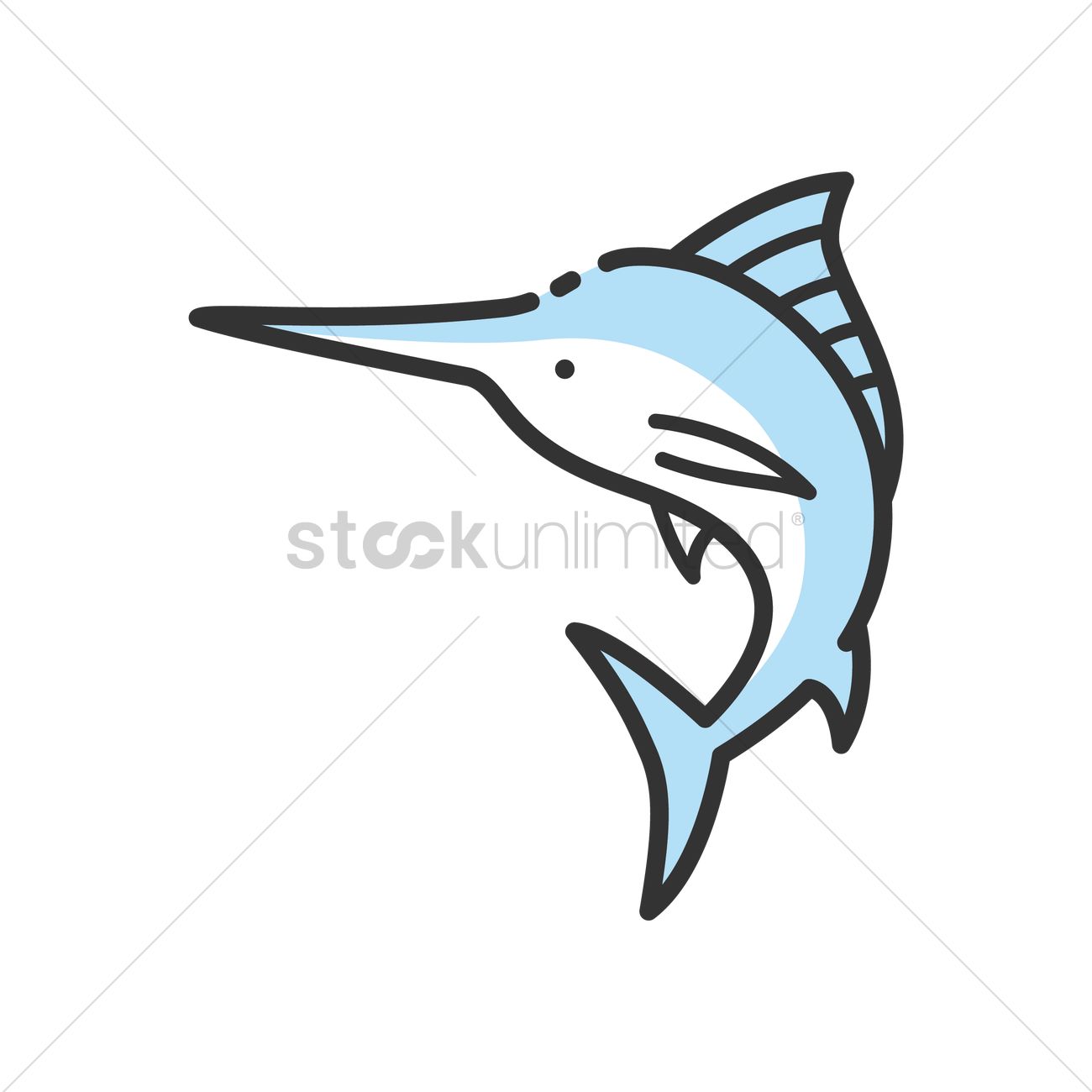 1300x1300 Swordfish Vector Image