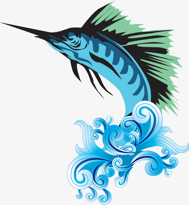650x705 Vector Fish, Light Rain, Swordfish, Blue Png And Vector For Free