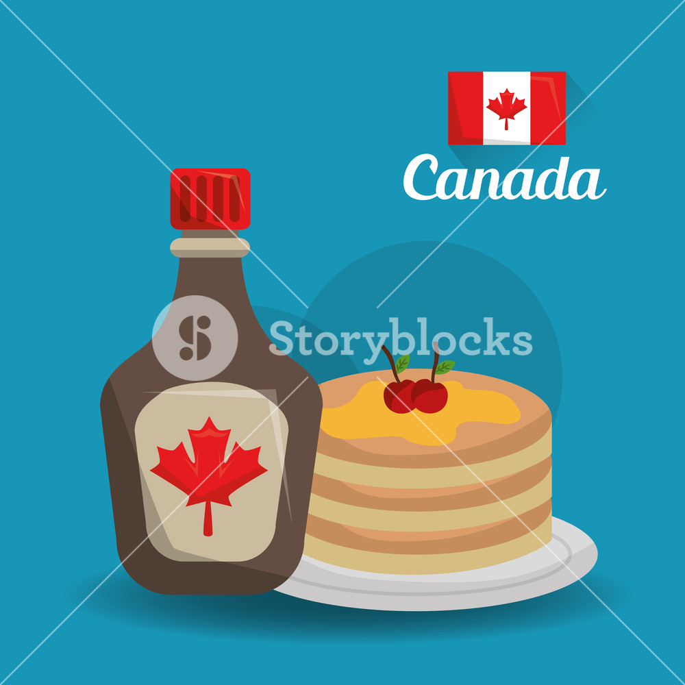 1000x1000 Canada Country American Food Traditional Pancakes And Maple Syrup