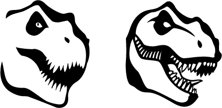 446x217 T Rex Graphics By Insanomonkey