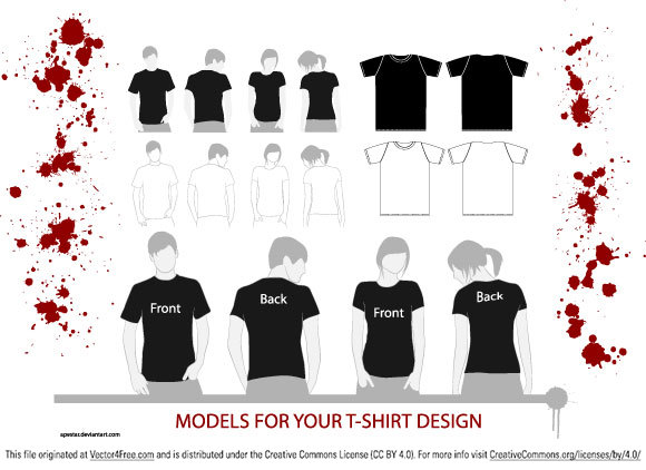 580x422 Free T Shirt Vector Models