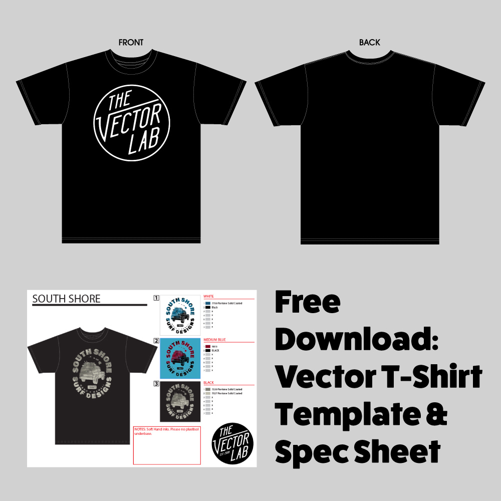 1000x1000 Free Vector T Shirt Template + T Shirt Design Workshop Preview