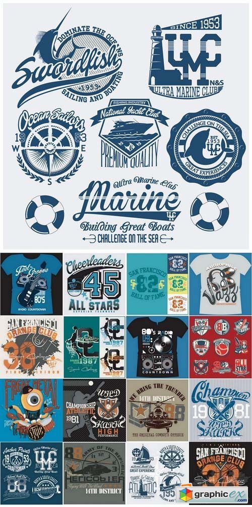 500x1004 T Shirt Design Elements In Vector From Stock 18 25xeps Free