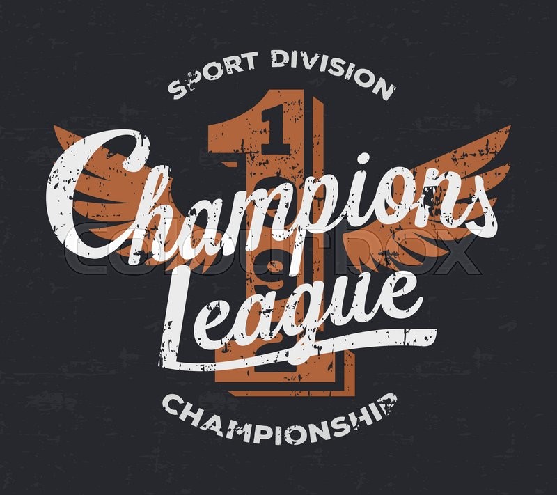 800x711 Championship League, Football Typography. Vintage Tee Print Design