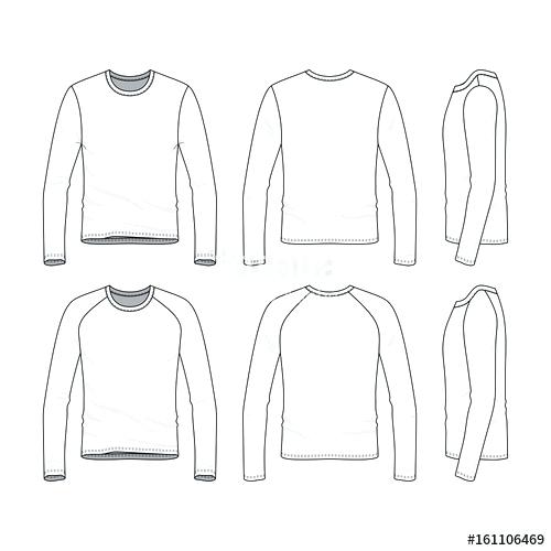 500x500 T Shirt Template Vector White Front Design Back Illustration Blank